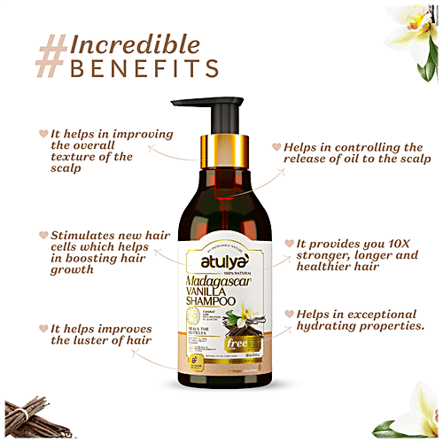 Atulya Madagascar Vanilla Conditioner - With Aloe Vera, Removes Dryness, Promotes Shine, 300 ml  