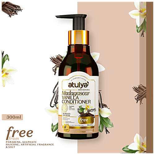 Atulya Madagascar Vanilla Conditioner - With Aloe Vera, Removes Dryness, Promotes Shine, 300 ml  