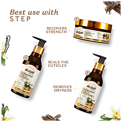 Atulya Madagascar Vanilla Conditioner - With Aloe Vera, Removes Dryness, Promotes Shine, 300 ml  