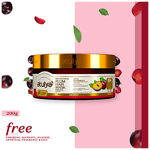 Atulya Plum Hair Mask - With Neem Oil, Anti Dandruff, Promotes Growth, 200 g  