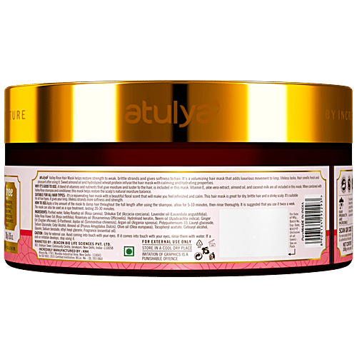 Atulya Valley Rose Hair Mask - With Shikakai, Provides Bounc Movement, Combats Breakage, 200 g  
