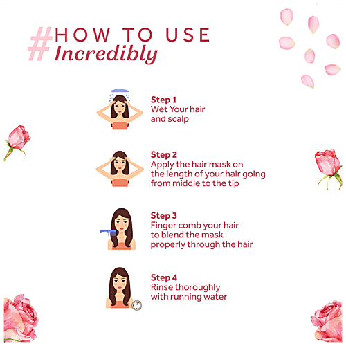 Atulya Valley Rose Hair Mask - With Shikakai, Provides Bounc Movement, Combats Breakage, 200 g  