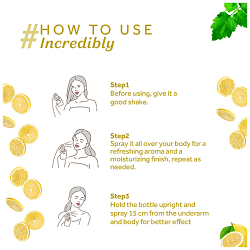 Atulya Lemon & Patchauli Body Mist - With Neem, Vitamin E, Relieves Stress, Uplift Spirit, 150 ml  