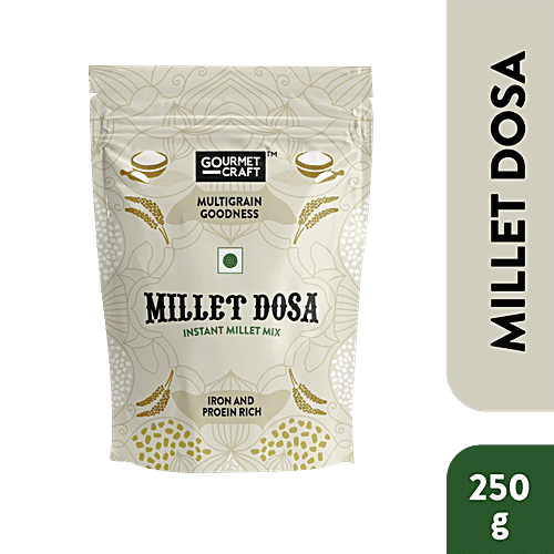 Gourmet Craft Instant Millet Dosa Mix - Rich In Protein & Iron, Healthy, No Added Sugar, 250 g  