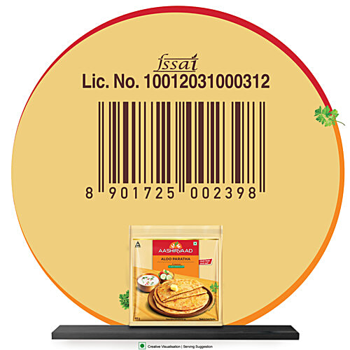 Aashirvaad Ready To Cook Aloo Paratha, Delicious Frozen, 400 g (4 pcs) No Added Preservatives