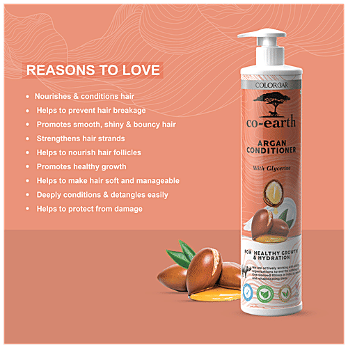 ColorBar Co-Earth Argan Conditioner - For Healthy Growth & Hydration, 300 ml