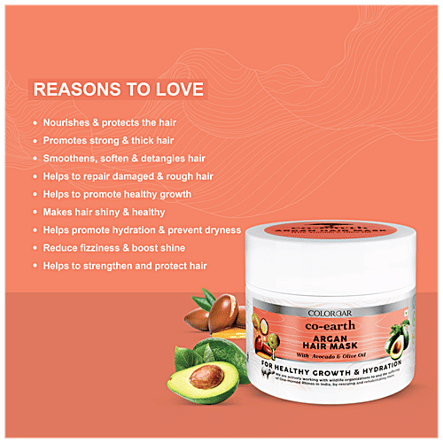 ColorBar Co-Earth Argan Hair Mask - For Healthy Growth & Hydration, 200 g