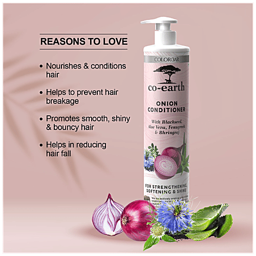 ColorBar Co-Earth Onion Conditioner - For Strengthening, Softening & Shine, 300 ml  