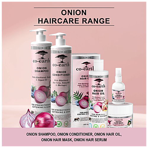 ColorBar Co-Earth Onion Conditioner - For Strengthening, Softening & Shine, 300 ml  