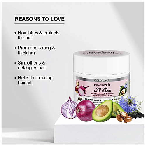ColorBar Co-Earth Onion Hair Mask - For Hair Fall Control & Shine, 200 g  