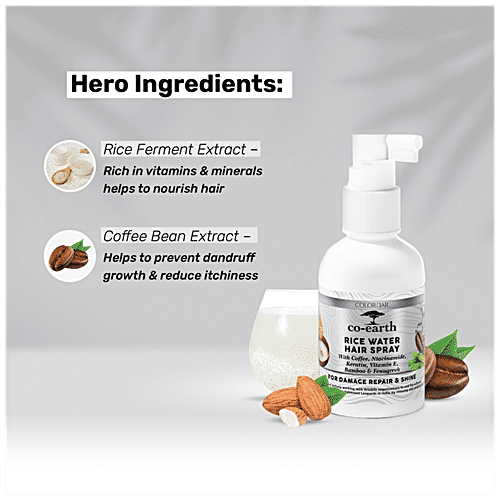 ColorBar Co-Earth Rice Water Hair Spray - For Damage Repair & Shine, 100 ml  