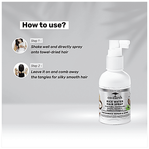 ColorBar Co-Earth Rice Water Hair Spray - For Damage Repair & Shine, 100 ml  