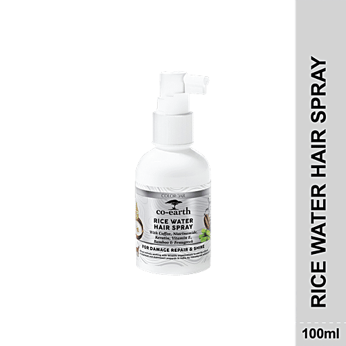 ColorBar Co-Earth Rice Water Hair Spray - For Damage Repair & Shine, 100 ml  