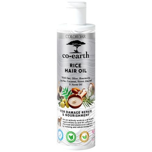 ColorBar Co-Earth Rice Hair Oil - For Damage Repair & Nourishment, 250 ml  