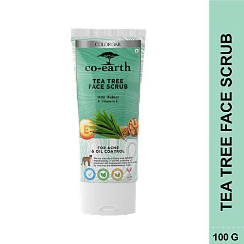 Buy ColorBar CoEarth Tea Tree Face Scrub Nourishes Skin, For Acne