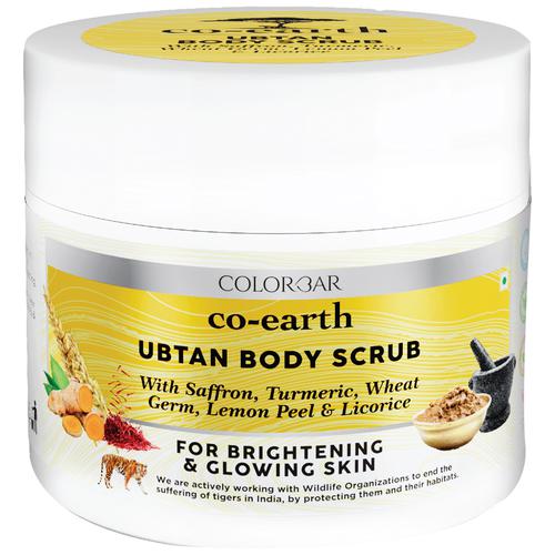 ColorBar Co-Earth Ubtan Body Scrub - For Brightening & Glowing Skin, 200 g  