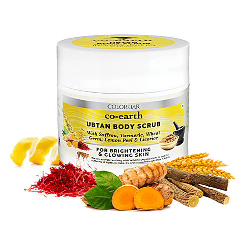 ColorBar Co-Earth Ubtan Body Scrub - For Brightening & Glowing Skin, 200 g  