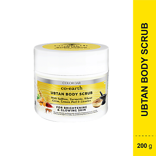 ColorBar Co-Earth Ubtan Body Scrub - For Brightening & Glowing Skin, 200 g  