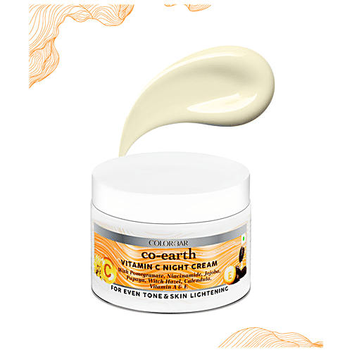 ColorBar Co-Earth Vitamin C Night Cream - For Even Tone & Skin Lightening, 50 g