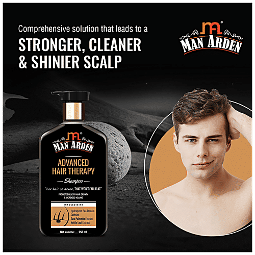 Man Arden Advanced Hair Therapy Shampoo - With Pea Protein, Caffeine, Promote Growth, 250 ml  