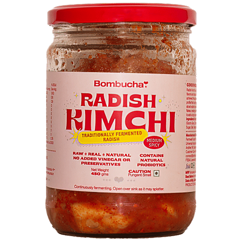 Buy Bombucha Radish Kimchi Fermented Kkakdugi, Raw & Vegan, Without