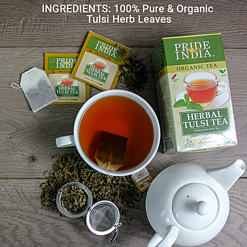 Buy Pride Of India Herbal Tulsi Holy Basil Tea Organic, Vegan, Gluten