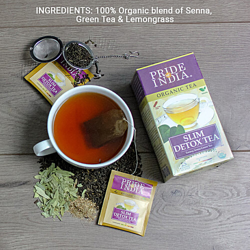 Buy Pride Of India Slim Detox Senna Green Tea Organic, Vegan & Gluten