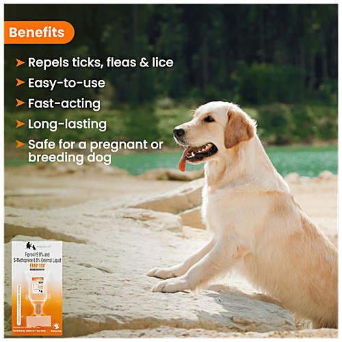 Wiggles.in Eraditch Spot On For Dogs Fleas Ticks Remover Treatment Drops - 10 Kg To 20 Kg, 1.34 ml