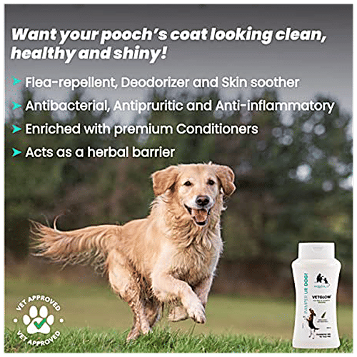 Buy Wiggles.in Vetglow Dog Shampoo For Labrador, German Shepherd, Golden Retriever Online at
