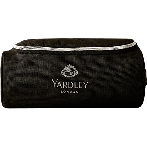 Yardley London Gentleman Range Gift Pack - Talc, Body Spray, Perfume & Lather Shaving Cream, 4 pcs  
