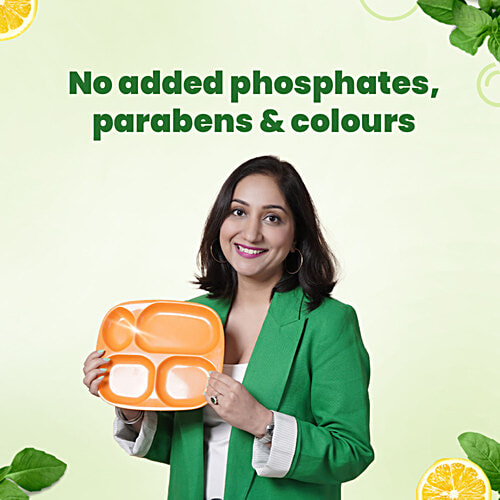 Koparo Clean Dishwash Liquid - Lime & Basil Fragrance, 2 L  Non-Drying, Child Safe, Plant Powered