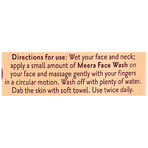 Meera Red Sandalwood & Manjistha Face Wash - For Natural Glow & Instant Freshness, All Skin Types, 50 g