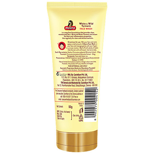Buy Meera White & Wild Turmeric Face Wash Fights 99.9 Pimple Causing