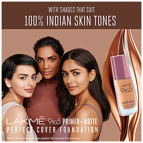 Lakme 9to5 Powerplay Priming Foundation Built in Primer Long-Lasting SPF 20 Warm Light, 25 ml W110 Warm Light 