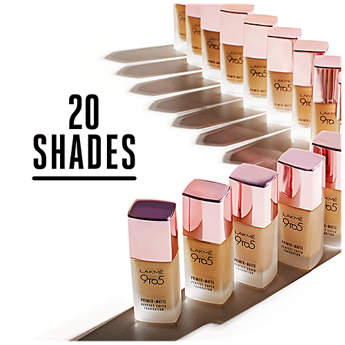 Lakme 9to5 Powerplay Priming Foundation Built in Primer Long-Lasting SPF 20 Cool Mocha, 25 ml C330 Cool Mocha 