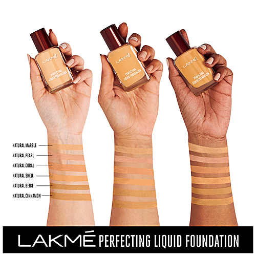 Buy Lakme Perfecting Liquid Foundation Flawless Coverage, Water