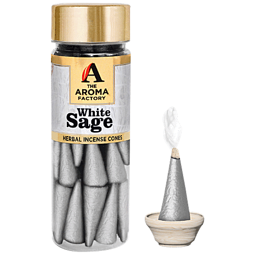 Buy The Aroma Factory Herbal Incense/Dhoop Cones White Sage, 0