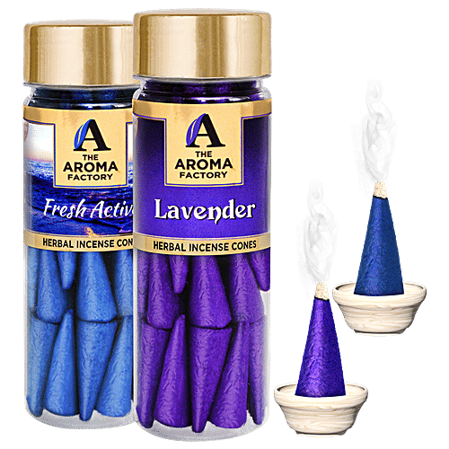 Buy The Aroma Factory Herbal Incense/Dhoop Cones 0 Charcoal, Fresh