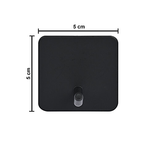 bb home Stainless Steel Spray Square Adhesive Hook Set - Strong Grip, Max. Load 2.0 kg, 2 pcs  