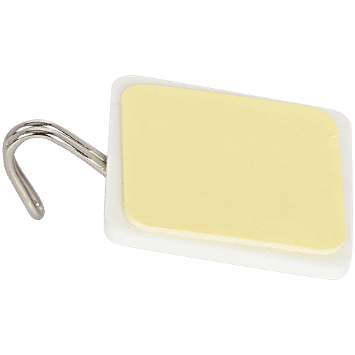 bb home Plastic & Stainless Steel Square Adhesive Hook Set - Strong Grip, Max. Load 2.0 kg, 3 pcs  