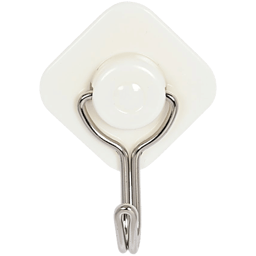 bb home Plastic & Stainless Steel Diamond Adhesive Hook Set - Strong Grip, Max. Load 0.5 kg, 4 pcs  