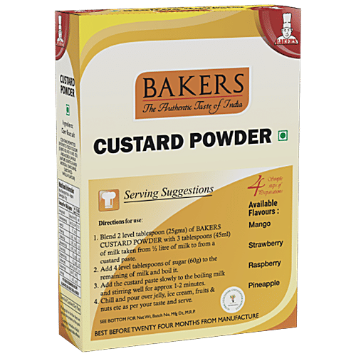 BAKERS Custard Powder - Vanilla Flavour, 100 g Box 