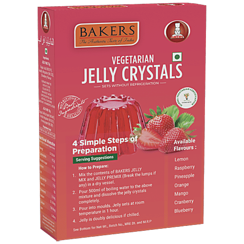 Buy BAKERS Vegetarian Jelly Crystals Strawberry Flavour Online at