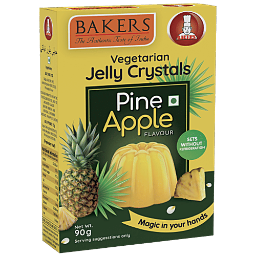 Buy BAKERS Vegetarian Jelly Crystals Pineapple Flavour Online at Best