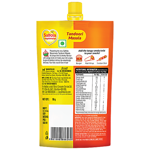 Buy Saffola Mayonnaise Tandoori Masala, Hot & Smoky Flavour, Eggless