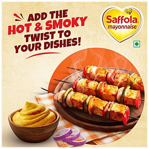 Saffola Mayonnaise - Tandoori Masala, Hot & Smoky flavour, Eggless, 250 g  