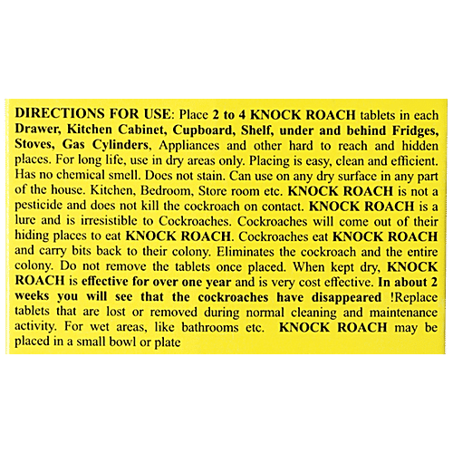 Knock Roach Knock Roach Repellent Tablet - Safe, Simple & Effective, 20 g  