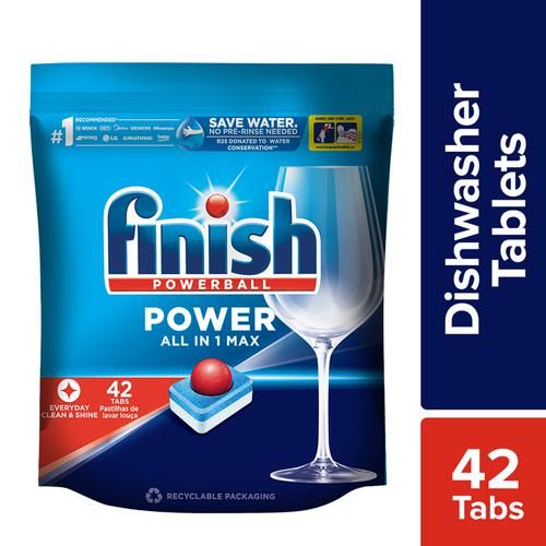 Finish Dishwasher Tablets - Powerball All In 1 Max, 42 Tabs 42 Tabs 