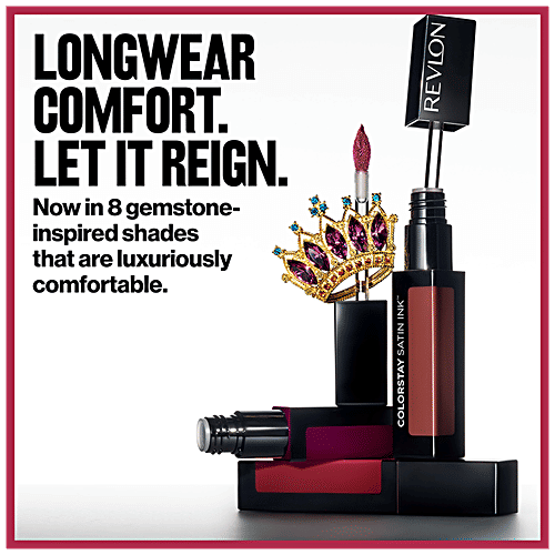 Revlon ColorStay Satin Ink Crown Jewels Liquid Lipstick - Longlasting, Waterproof, Moisturising, 5 ml 031 Pink Dutches 