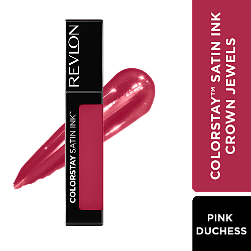 Revlon ColorStay Satin Ink Crown Jewels Liquid Lipstick - Longlasting, Waterproof, Moisturising, 5 ml 031 Pink Dutches 